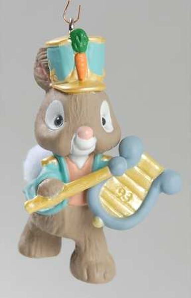 Aunt Krismas 'Rabbit Playing Xylophone' ornament by Julia Lee. Year: 1993 - Easter Parade series #2. 'Mint In Box' condition.