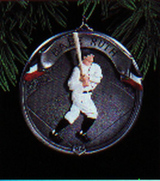 Aunt Krismas 'Babe Ruth' ornament by Dill Rhodus. Year: 1994 - Baseball Heroes series #1. 'Mint In Box' condition.
