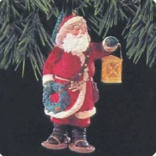 Aunt Krismas 'Wreath and Lantern' ornament by Robert Chad. Year: 1994 - Merry Olde Santa series #5. 'Mint In Box' condition.