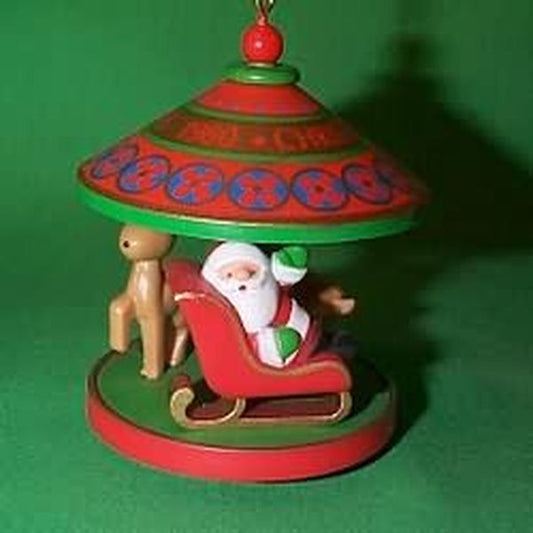Aunt Krismas 'Merry Carrousel' ornament by Hallmark. Year: 1980 - Carrousel series #3. 'No Box' condition.