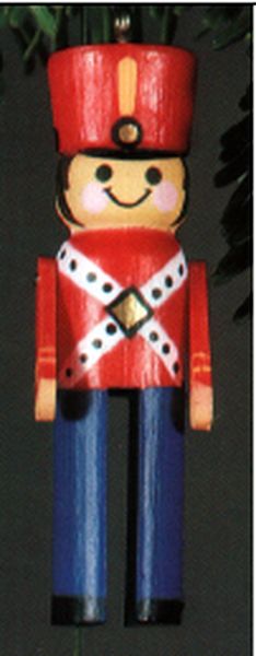 Aunt Krismas 'Clothespin Soldier' ornament by Hallmark. Year: 1980 - N/A series #0. 'Mint In Box' condition.