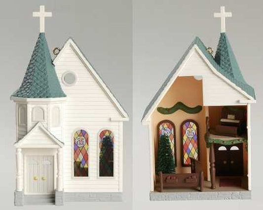 Aunt Krismas 'Town Church' ornament by Don Palmiter. Year: 1995 - Nostalgic Houses & Shops series #12. 'Mint In Box' condition.