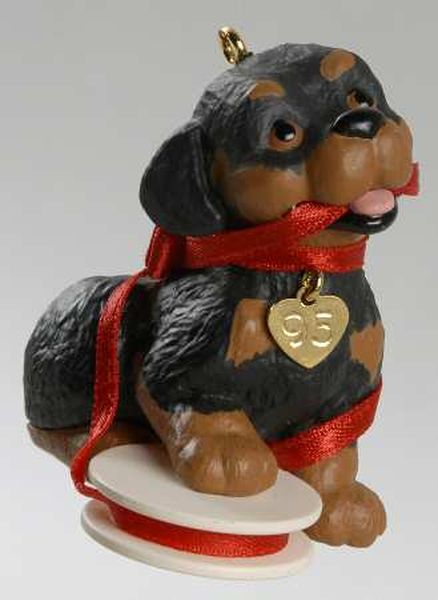 Aunt Krismas 'Puppy Presents' ornament by Anita Marra Rogers. Year: 1995 - Puppy Love series #5. 'Mint In Box' condition.