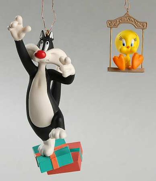 Aunt Krismas 'Sylvester And Tweety' ornament by Robert Chad. Year: 1995 - Looney Tunes  series #0. 'Mint In Box' condition.