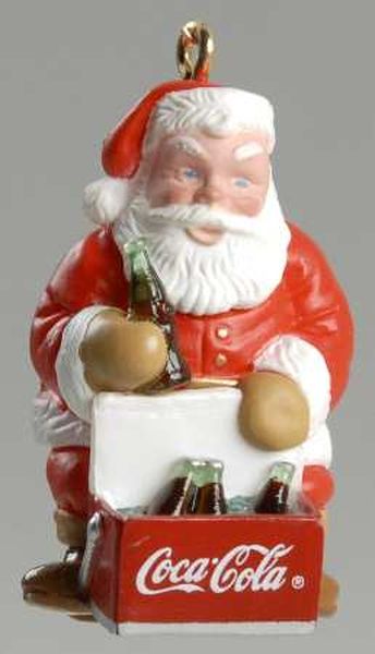 Aunt Krismas 'Cool Santa' ornament by John (Collin) Francis. Year: 1995 - Coca-Cola  series #0. 'Mint In Box' condition.