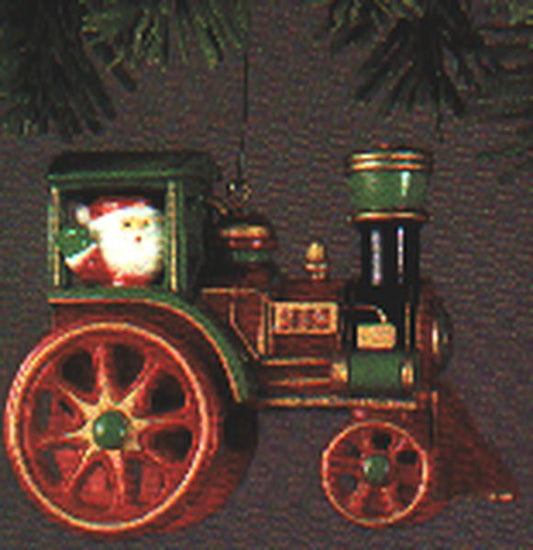 Aunt Krismas 'Santa’s Express' ornament by Jim Mahon. Year: 1980 - Here Comes Santa series #2. 'No Box' condition.