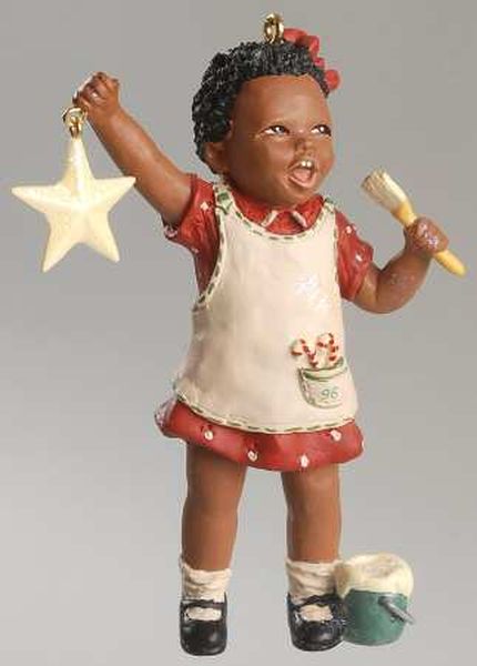 Aunt Krismas 'Christy' ornament by Hallmark. Year: 1996 - All God's Children series #1. 'Mint In Box' condition.