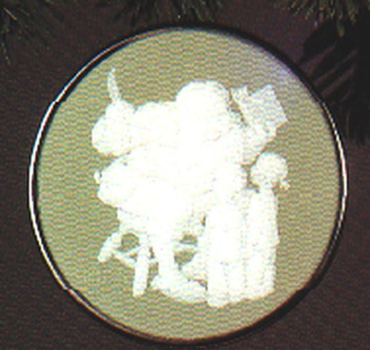 Aunt Krismas 'Santa’s Visitors' ornament by Hallmark. Year: 1980 - Norman Rockwell series #1. 'No Box' condition.