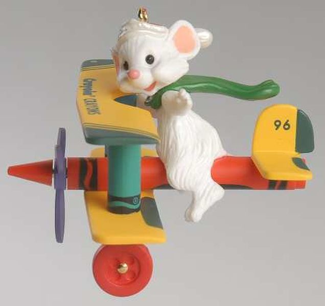 Aunt Krismas 'Bright Flying Colors' ornament by Ken Crow. Year: 1996 - Crayola Crayon series #8. 'Mint In Box' condition.