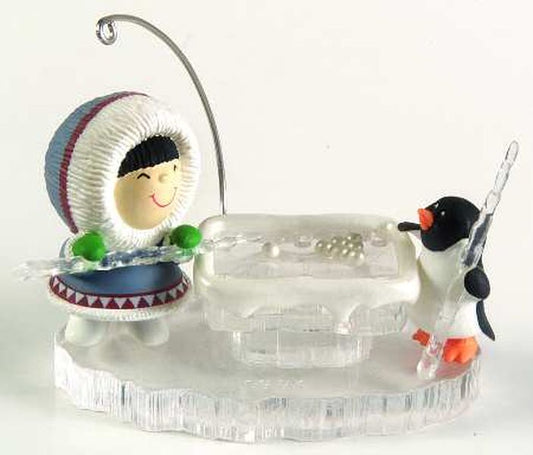 Aunt Krismas 'Playing Pool' ornament by Ed Seale. Year: 1996 - Frosty Friends series #17. 'Mint In Box' condition.
