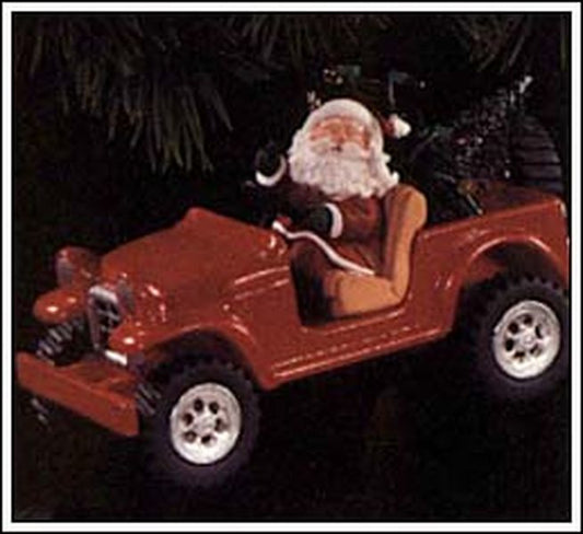 Aunt Krismas 'Santa’s 4 X 4' ornament by Ed Seale. Year: 1996 - Here Comes Santa series #18. 'Mint In Box' condition.