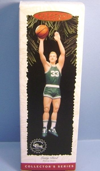 Aunt Krismas 'Larry Bird' ornament by Dill Rhodus. Year: 1996 - Hoop Stars series #2. 'Mint In Box' condition.