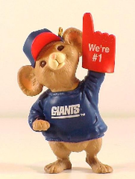 Aunt Krismas 'New York Giants' ornament by Duane Unruh. Year: 1996 - NFL Collection  series #0. 'Mint In Box' condition.
