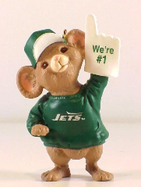 Aunt Krismas 'New York Jets' ornament by Duane Unruh. Year: 1996 - NFL Collection  series #0. 'Mint In Box' condition.