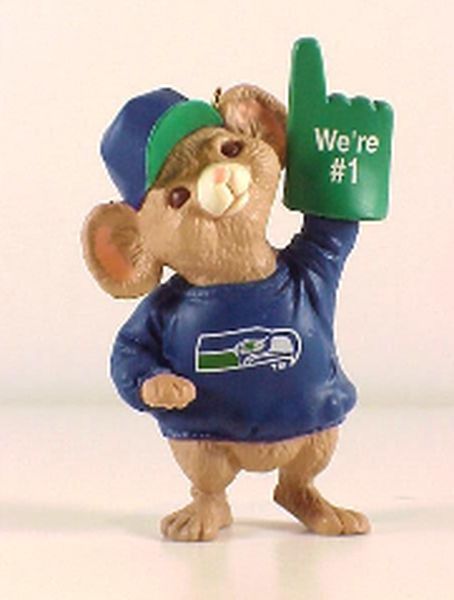 Aunt Krismas 'Seattle Seahawks' ornament by Duane Unruh. Year: 1996 - NFL Collection  series #0. 'Mint In Box' condition.