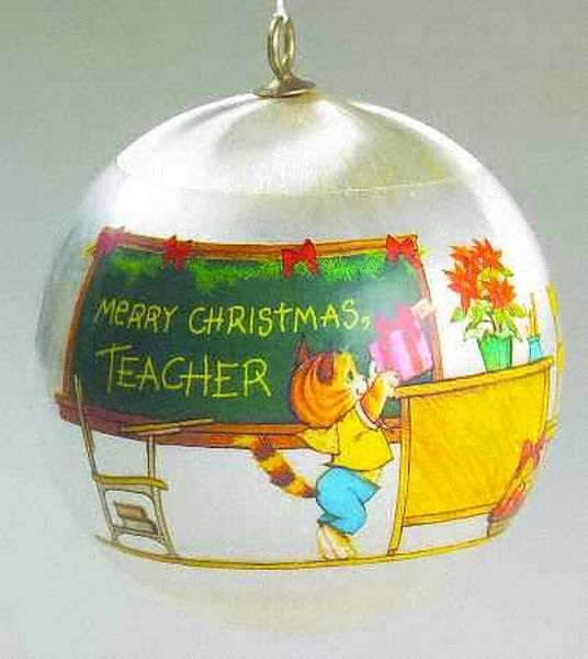 Aunt Krismas 'Teacher' ornament by Hallmark. Year: 1980 - N/A series #0. 'No Box' condition.