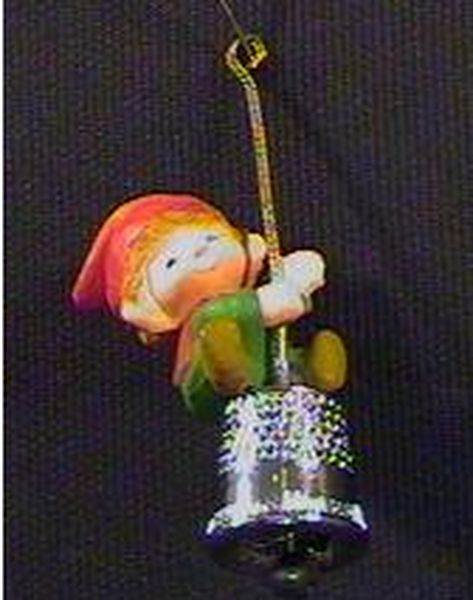 Aunt Krismas 'Thimble Elf' ornament by Sue Tague. Year: 1980 - Thimble series #3. 'No Box' condition.