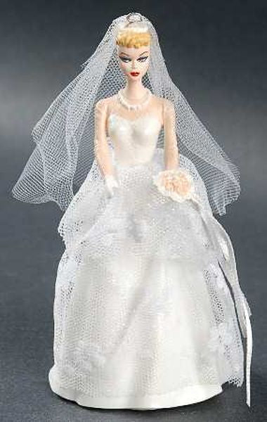 Aunt Krismas 'Wedding Day 1959-1962' ornament by Patricia Andrews. Year: 1997 - Barbie series #4. 'Mint In Box' condition.