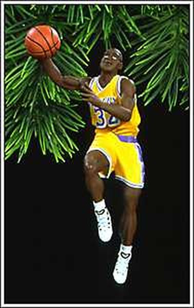 Aunt Krismas 'Magic Johnson' ornament by Hallmark. Year: 1997 - Hoop Stars series #3. 'Mint In Box' condition.