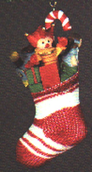 Aunt Krismas 'A Well-Stocked Stocking - Red' ornament by Hallmark. Year: 1981 - N/A series #0. 'No Box' condition.