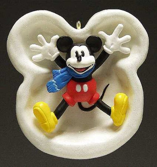 Aunt Krismas 'Mickey's Snow Angel' ornament by Bob Siedler. Year: 1997 - Mickey Mouse & Friends  series #0. 'Mint In Box' condition.