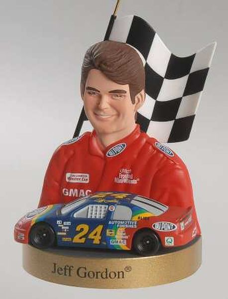 Aunt Krismas 'Jeff Gordon' ornament by Ed Seale. Year: 1997 - Stock Car Champions series #1. 'Mint In Box' condition.