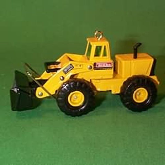 Aunt Krismas 'Tonka Mighty Front Loader' ornament by Hallmark. Year: 1997 - Tonka  series #0. 'Mint In Box' condition.