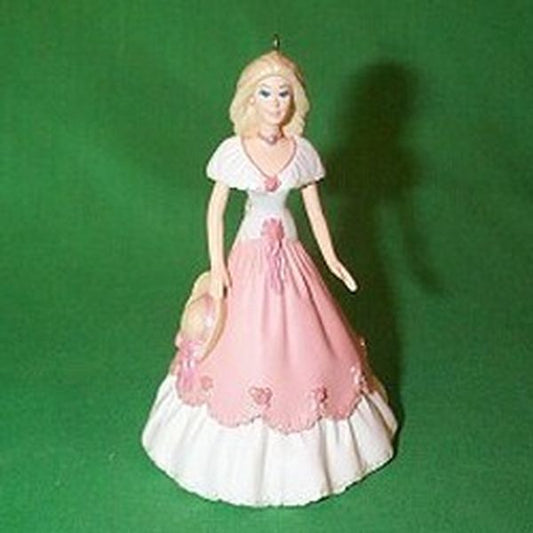 Aunt Krismas 'Springtime Barbie' ornament by Patricia Andrews. Year: 1997 - Springtime Barbie series #3. 'Mint In Box' condition.