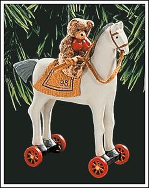 Aunt Krismas 'A Pony for Christmas' ornament by Linda Sickman. Year: 1998 - A Pony for Christmas series #1. 'Mint In Box' condition.
