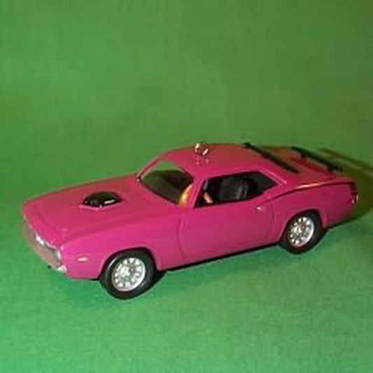 Aunt Krismas '1970 Plymouth Hemi ‘Cuda' ornament by Don Palmiter. Year: 1998 - Classic American Cars series #8. 'Mint In Box' condition.