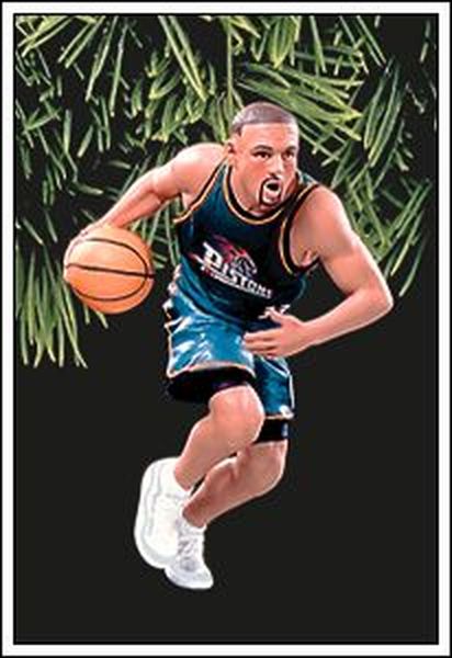 Aunt Krismas 'Grant Hill' ornament by Duane Unruh. Year: 1998 - Hoop Stars series #4. 'Mint In Box' condition.