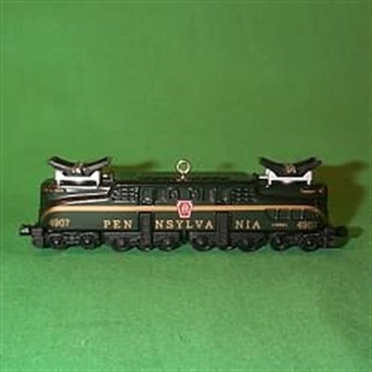 Aunt Krismas 'Pennsylvania GG-1 Locomotive' ornament by Hallmark. Year: 1998 - Lionel Train series #3. 'Mint In Box' condition.