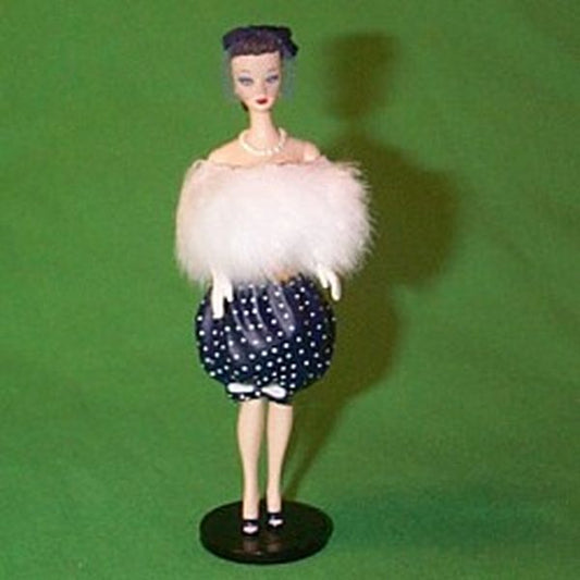Aunt Krismas 'Gay Parisienne Barbie' ornament by Patricia Andrews. Year: 1999 - Barbie series #6. 'Mint In Box' condition.