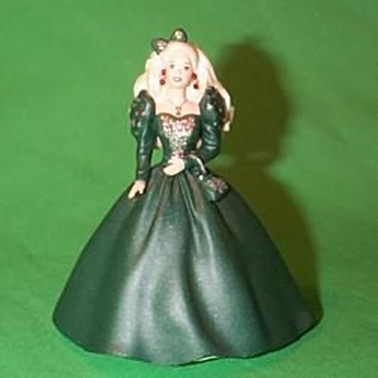 Aunt Krismas '1991 Happy Holidays Barbie' ornament by Patricia Andrews. Year: 1999 - Holiday Barbie - Collector’s Club series #4. 'Mint In Box' condition.