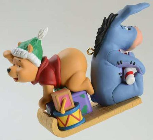 Aunt Krismas 'Presents From Pooh' ornament by Hallmark. Year: 1999 - N/A series #0. 'Mint In Box' condition.
