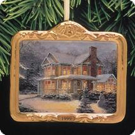 Aunt Krismas 'Victorian Christmas III' ornament by Hallmark. Year: 1999 - Thomas Kinkade series #3. 'Mint In Box' condition.