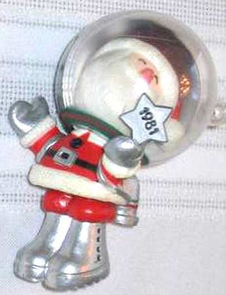 Aunt Krismas 'Space Santa' ornament by Hallmark. Year: 1981 - N/A series #0. 'No Box' condition.