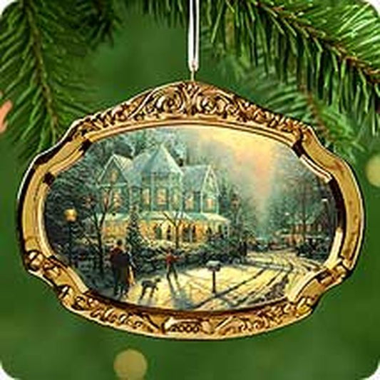 Aunt Krismas 'A Holiday Gathering' ornament by Thomas Kinkade. Year: 2000 - Thomas Kinkade  series #0. 'Mint In Box' condition.