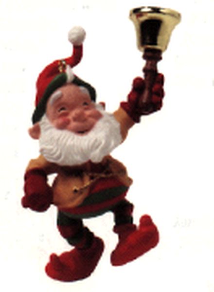 Aunt Krismas 'Bell-Bearing Elf' ornament by Ken Crow. Year: 2000 - N/A series #0. 'Mint In Box' condition.