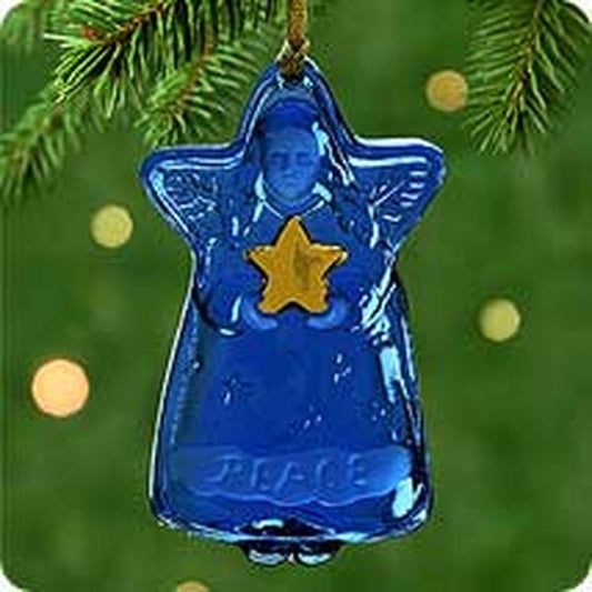 Aunt Krismas 'Blue Glass Angel' ornament by Sue Tague. Year: 2000 - N/A series #0. 'Mint In Box' condition.
