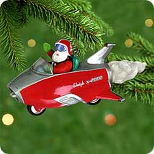 Aunt Krismas 'Sleigh X-2000' ornament by Nello Williams. Year: 2000 - Here Comes Santa series #22. 'Mint In Box' condition.