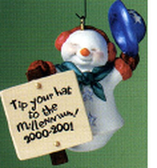 Aunt Krismas 'Millennium Snowma'am' ornament by Hallmark. Year: 2000 - N/A series #0. 'Mint In Box' condition.