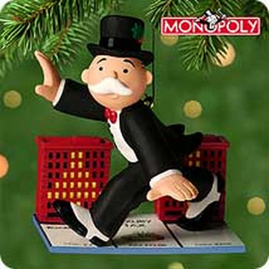 Aunt Krismas 'Mr. Monopoly Monopoly Game 65th ANNIVERSARY EDITION' ornament by Bob Siedler. Year: 2000 - N/A series #0. 'Mint In Box' condition.