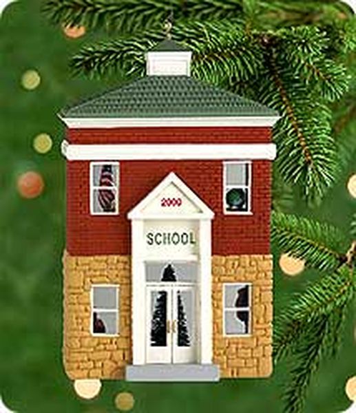 Aunt Krismas 'Schoolhouse' ornament by Don Palmiter. Year: 2000 - Nostalgic Houses & Shops series #17. 'Mint In Box' condition.