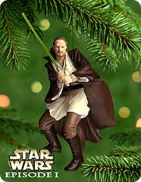 Aunt Krismas 'Qui-Gon Jinn' ornament by Patricia Andrews. Year: 2000 - Star Wars  series #0. 'Mint In Box' condition.