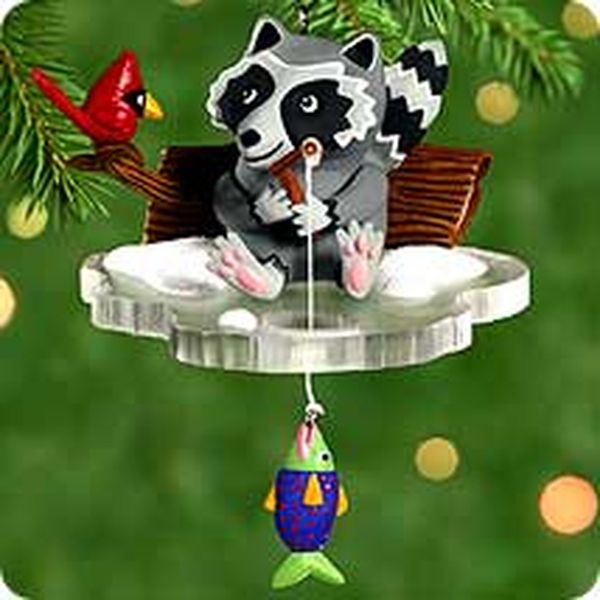Aunt Krismas 'The Fishing Hole' ornament by Sharon Visker. Year: 2000 - Fishing  series #0. 'Mint In Box' condition.