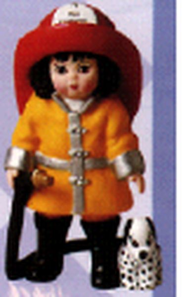 Aunt Krismas 'Fire Fighter Wendy' ornament by Julie Forsyth. Year: 2000 - Madame Alexander Collection  series #0. 'Mint In Box' condition.