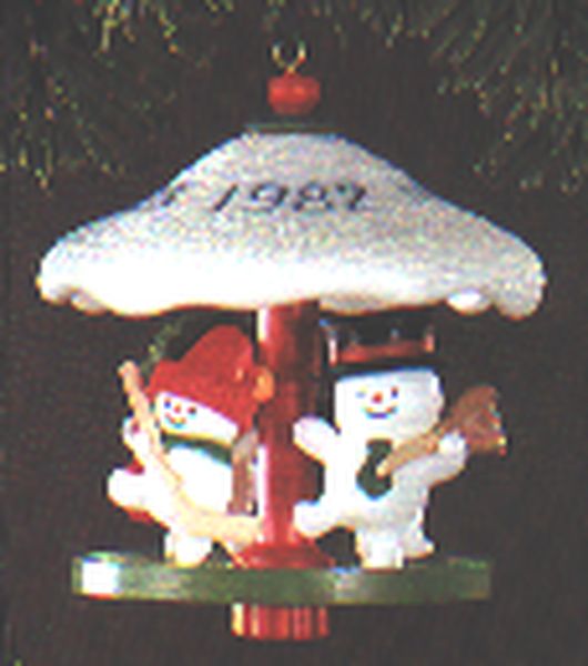 Aunt Krismas 'Snowman Carrousel' ornament by Ed Seale. Year: 1982 - Carrousel series #5. 'No Box' condition.