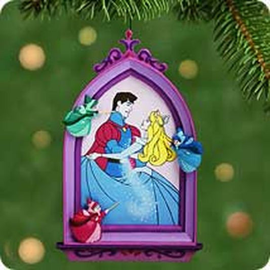 Aunt Krismas 'A Magical Dress for Briar Rose Walt Disney's Sleeping Beauty' ornament by Joanne Eschrich. Year: 2001 - N/A series #0. 'Mint In Box' condition.