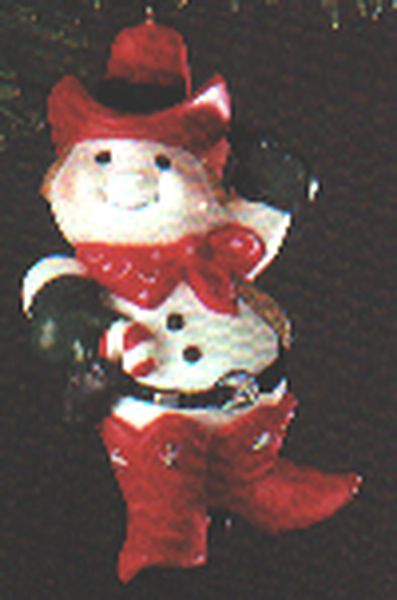 Aunt Krismas 'Cowboy Snowman' ornament by Hallmark. Year: 1982 - N/A series #0. 'No Box' condition.